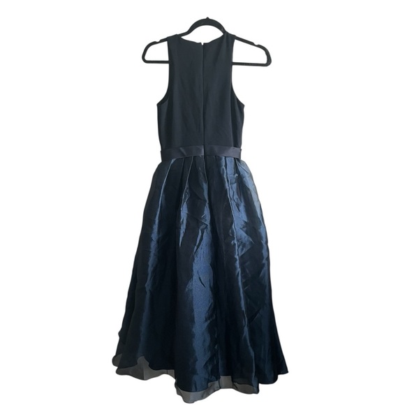Theia MIdi Ball Gown, Navy with Waist Embellishments, in Excellent Condition - Picture 3 of 7